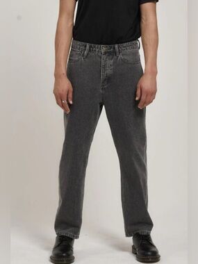THRILLS SLACKER DENIM JEAN Asphalt Grey Size 32